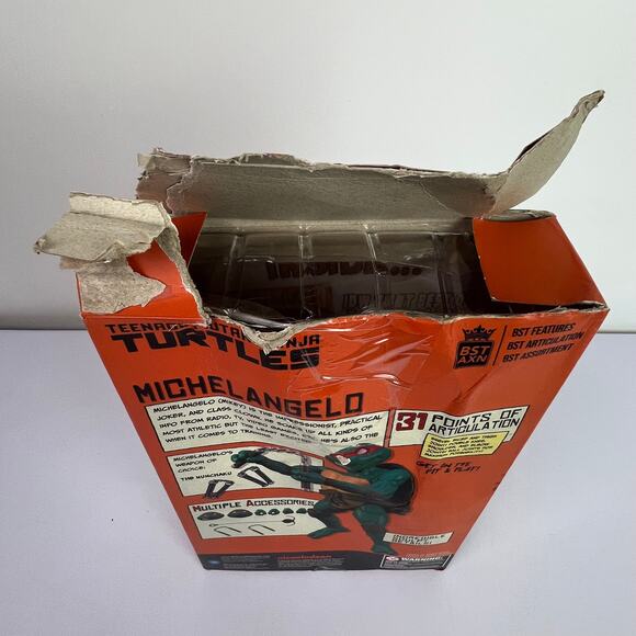 Teenage Mutant Ninja Turtles BST AXN Best of Michelangelo Figure Damaged Box - Picture 16 of 16